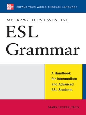 cover image of McGraw-Hill's Essential ESL Grammar